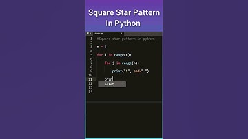 Square Star Pattern using Python #python #programming