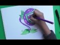 Dibujar y pintar a Planta Carnivora (Plantas vs Zombies) - Draw and paint plant Carnivora
