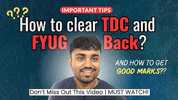 How to Clear Back Paper | TDC + FYUGP | Assam University, Silchar #students 
