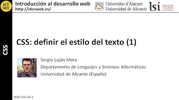 CSS: definir el estilo del texto (1)