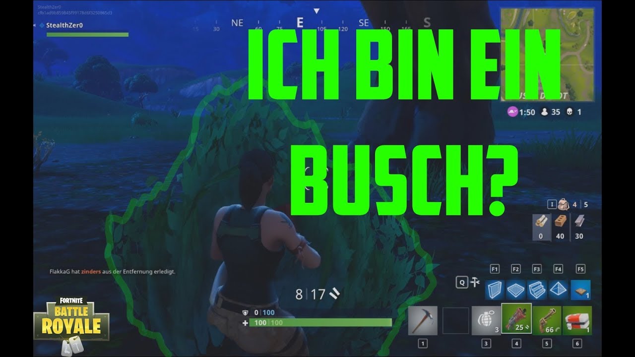 Buschman Neues Item Fortnite Battle Royal Deutsch Youtube - fortnite battle royal deutsch