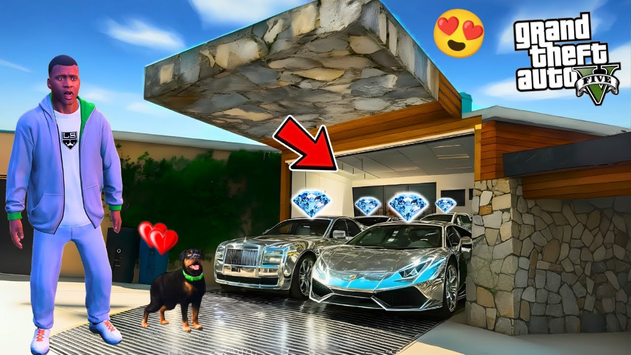 Franklin and Chop Found New Most Ultimate Secret Garage Door in His House GTA 5