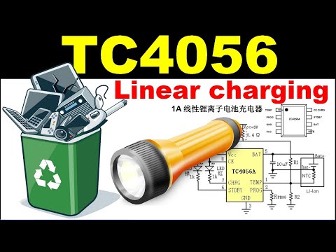 Circuit de charge batterie 18650 TC4056 électronique lampe led - BMS lithium ion battery charger