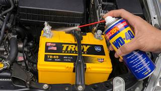 Just Spray Wd-40 On Old Battery And See What Happens 99% Of Mechanics Dont Know This Secret