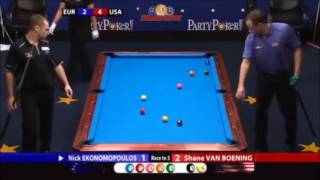 Ekonomopoulos vs Van Boening - Mosconi Cup 2012 - Day 2