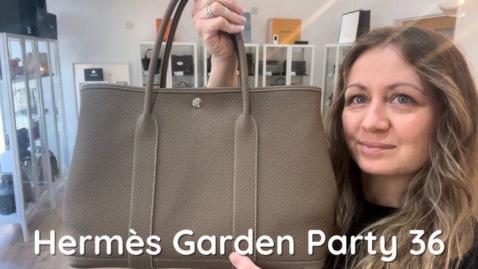 HERMES GARDEN PARTY 30 TPM in CANVAS : review / modshots / close up/ what  fits inside? 