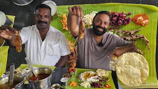 വോൾഗാ രവിയേട്ടന്റെ കടയിലെ നാടൻ ഊണ് | Kerala meals at Volga Raviyettante Kada - Chavakkadu | Fish fry