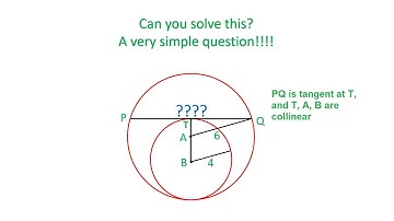 Two circles touching internally has a tangent to inner circle and chord to outer circle.