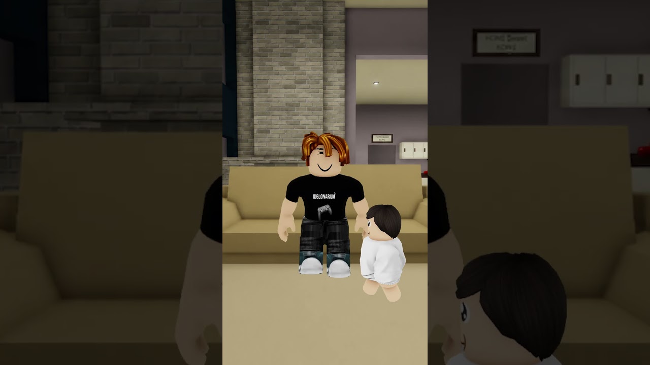Bacon Hair scares a toddler in Roblox Brookhaven