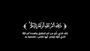 كروما شاشة سوداء قرآن كريم 🌿 سورة الطلاق (كاملة)  🌿القارئ أنس الميمان 🌿