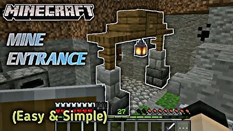 Minecraft : mine entrance tutorial (how to build) || how to build a mine entrance in minecraft