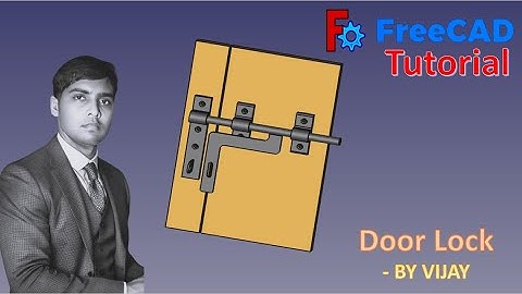 FreeCAD Tutorial : How to make a Door lock || By Vijay #freecad #cad #3dmodeling #design