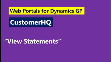 GP Elementz   CustomerHQ   View Statements (Customer Portal for Dynamics GP)