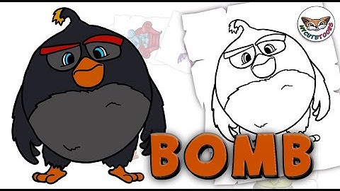 Angry birds: How to Draw Bomb | Drawing Tutorial