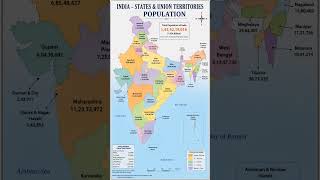 India’s Population Map 🇮🇳 | #India #Population #Geography #DataVisualization #Maps #UPSC #Shorts