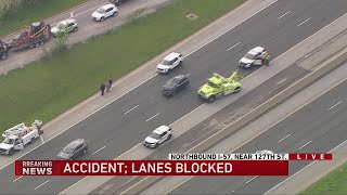 All lanes shut down on NB I-57 after pedestrian struck by car