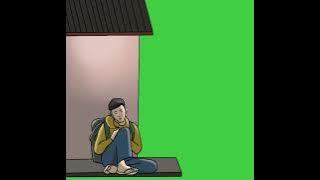Mentahan green screen ( duduk ngantuk)