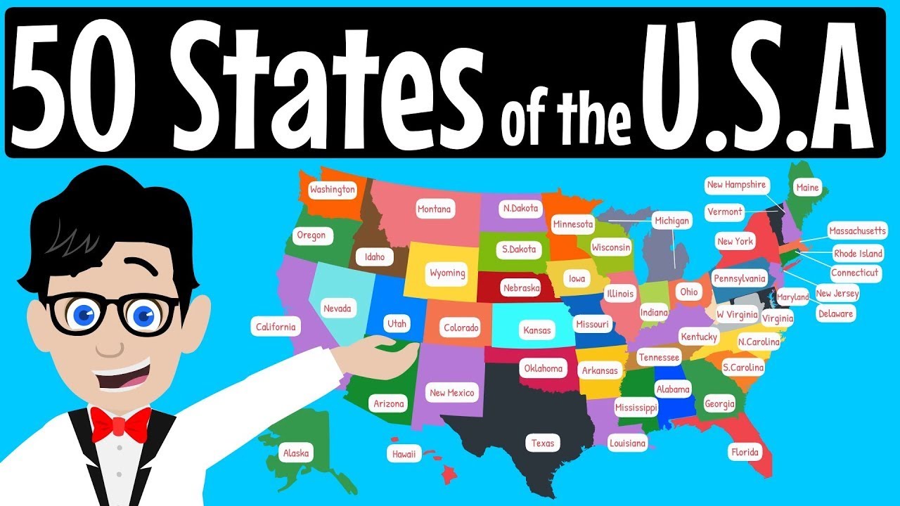 50 States Song | Fifty States Song | Fifty States of America for Schools | America | USA