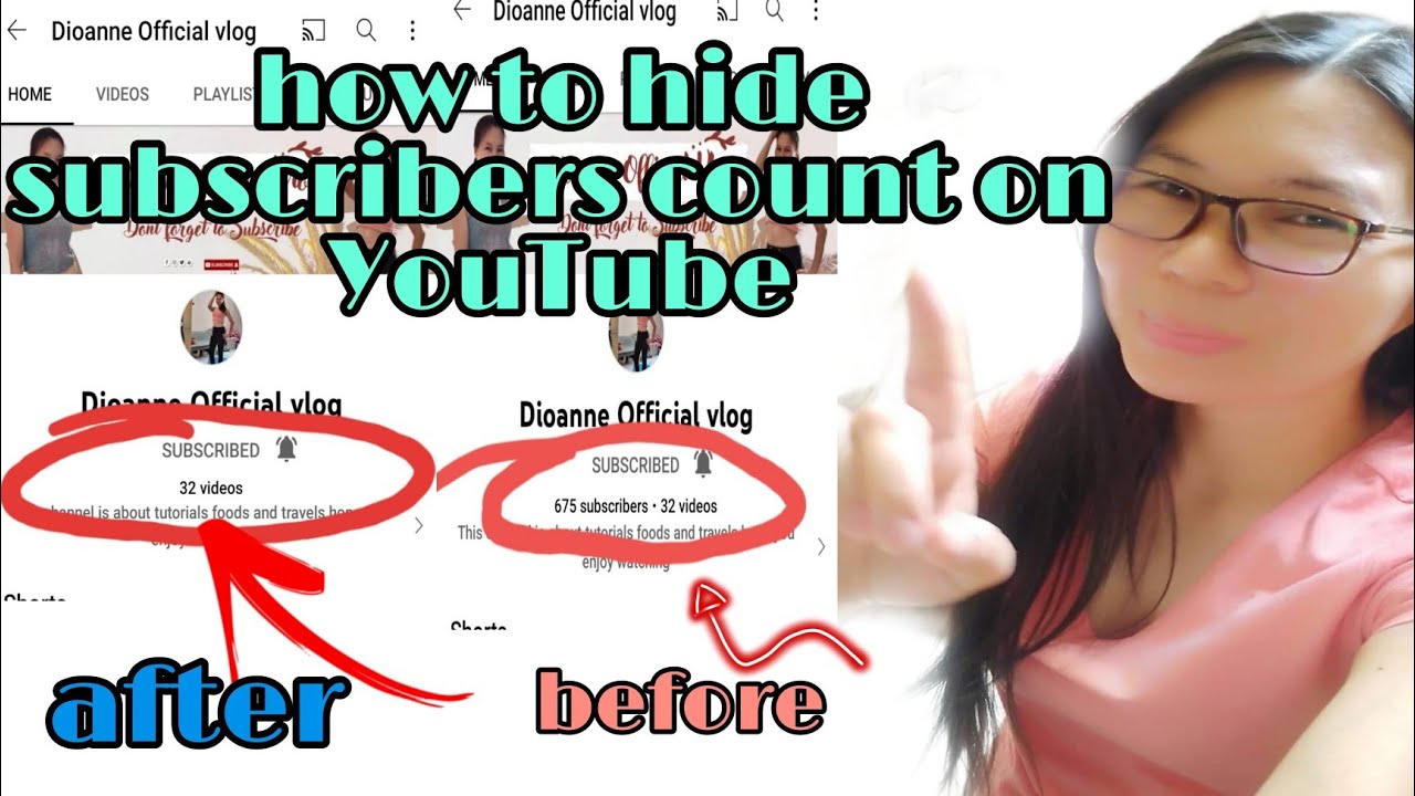how to hide SUBSCRIBERS count on YouTube - YouTube