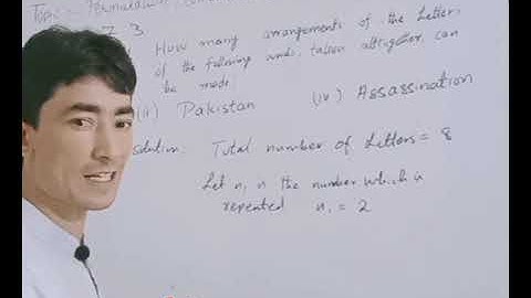 Mathematics I Chapter#7/lecture #11 Circular Permutation Exercise 7.3 (Q#1) in Hindi, Urdu