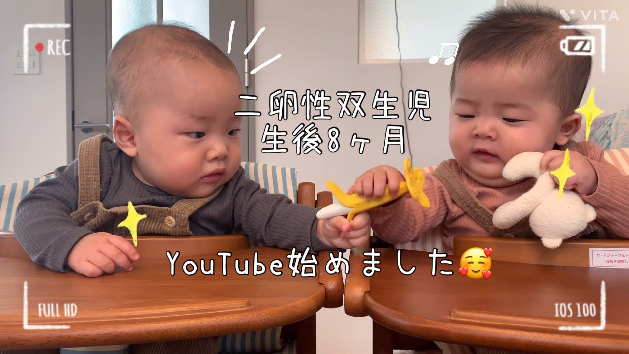 8ヶ月二卵性双生児のYouTube始めました🤗 - YouTube