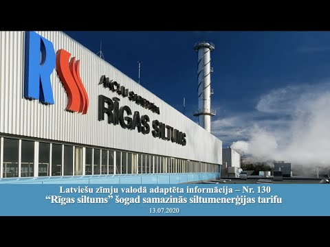 Videoziņas Nr.130 ““Rīgas siltums” šogad samazinās siltumenerģijas tarifu”