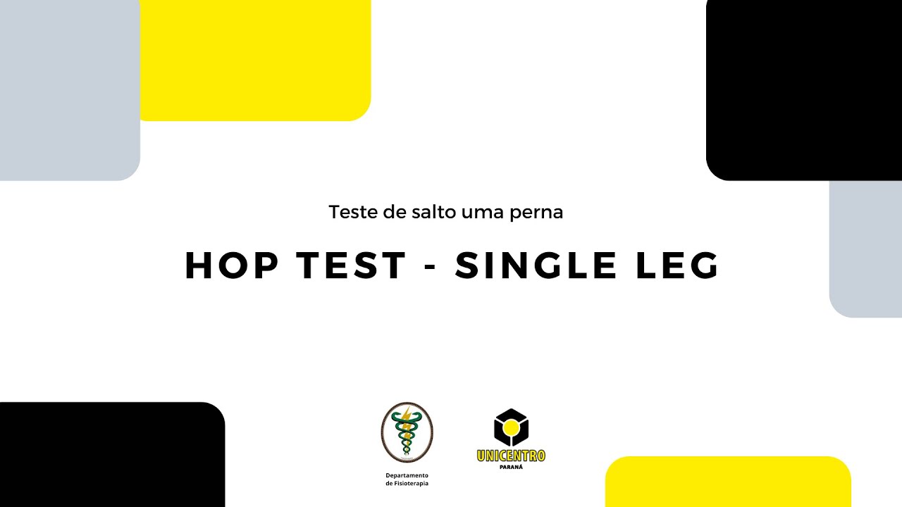 Hop Test Pass Hop Test (Single Leg) - Teste do Salto (um membro) - YouTube