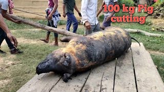 Nepali Village Life/Pork cutting/Pig cutting/pic cutting/Pig Meat/Fishing Man