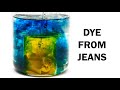 Extracting the blue dye in jeans