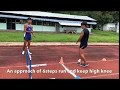 Practice of athletics for sports college's long jumper in Myanmar/走幅跳の練習の一部。(ミャンマーの選手)