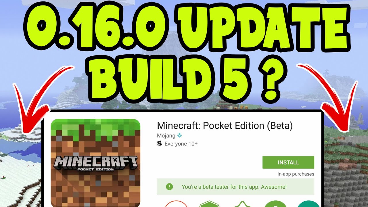 MCPE 0.16.0 UPDATE BUILD 5 ALPHA!? // 0.16.0 MCPE UPDATE - Minecraft PE ...