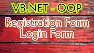 Creating Registration and Login Form using Visual Basic | OOP