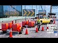 GTA 5 Mod DOT Message Board Truck & Trailer Update - Traffic Control At Bridge Construction Site