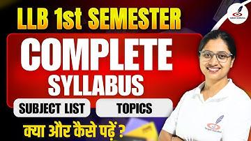LLB 1st Semester New Syllabus 2025-26 | Book,  Subject, Topic | LLB 1st Year Syllabus | Paper 