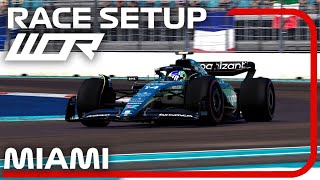 WOR F1 23 MIAMI - Qualify Lap + RACE Setup 💪