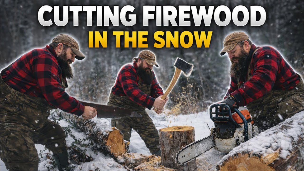 Cutting Firewood at Camp - YouTube