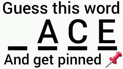 Guess the word and get pinned 📌 (+Shoutout)