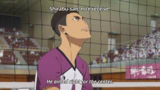 Haikyuu!! Nishinoya Yuu 1st Receives Ushijima's Spike in Total Defense