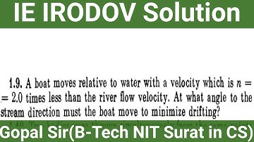 IE IRODOV Solution - kinematics - Chapter 1, Question 1.9