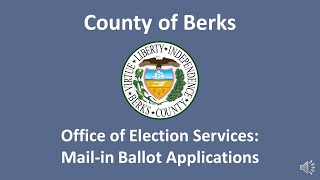 Elections How-To: Mail-in Ballot Annual Applications