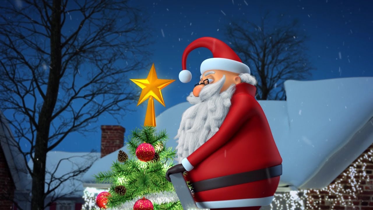Animated Christmas Card Template - Santa's Magic Tree
