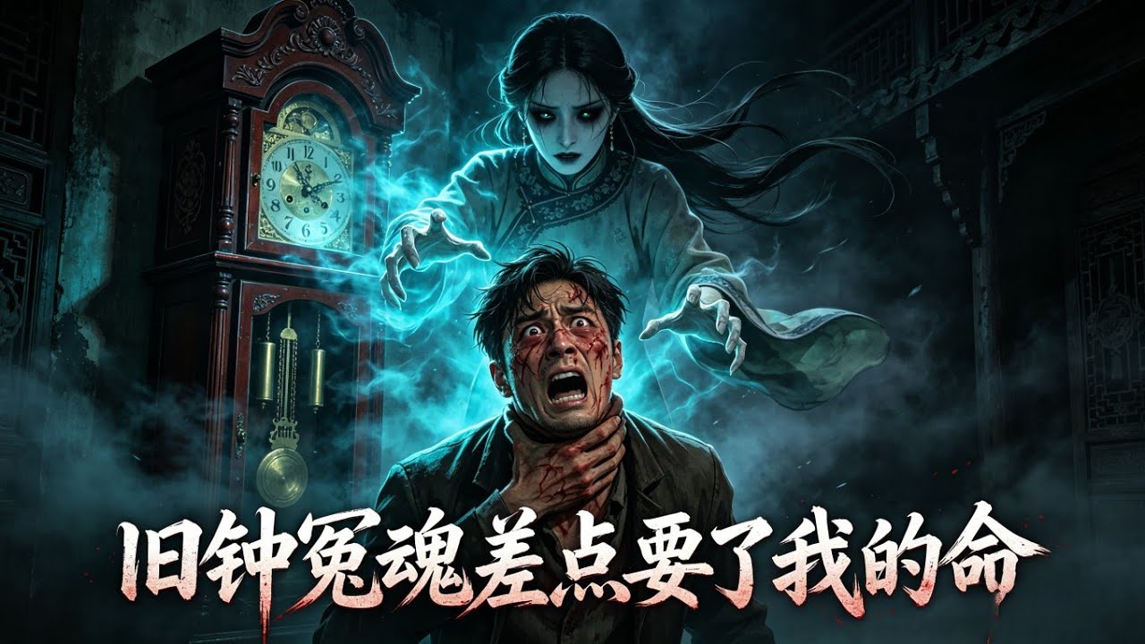 撿來民國詭異舊鐘喚醒百年冤魂！陰靈步步索命我差點慘死家中💥【舊鐘冤魂差點要了我的命】#动漫 #短劇 
