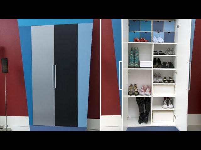 Transformación de armario multiusos en zapatero Decogarden - YouTube