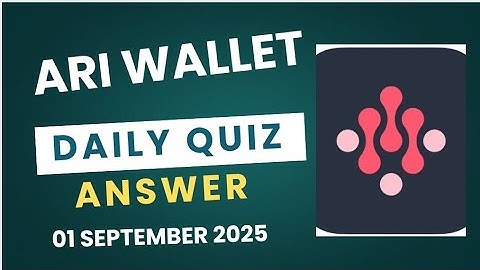 Ari Wallet Daily Quiz 01 September | (Advanced) 
