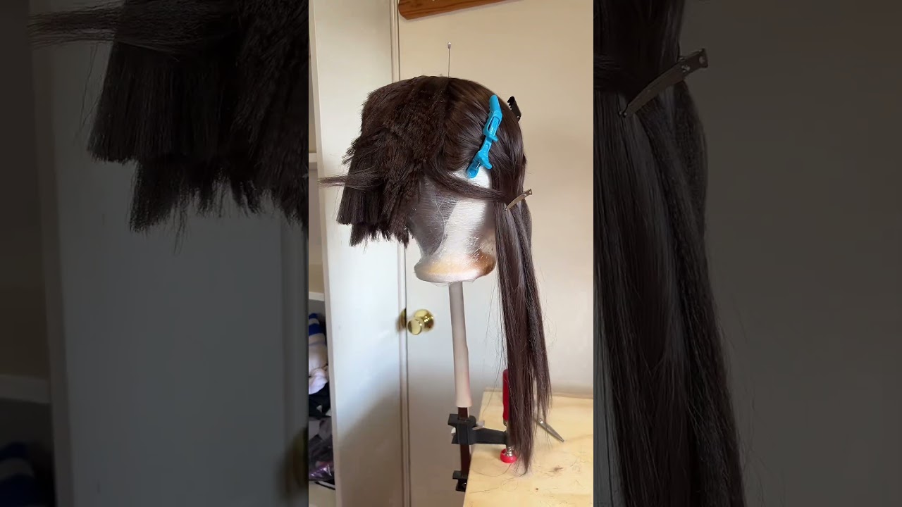 one of my fav helmet wigs from last year! #wigstyling #helmetwig #hellsparadise #hellsparadiseanime