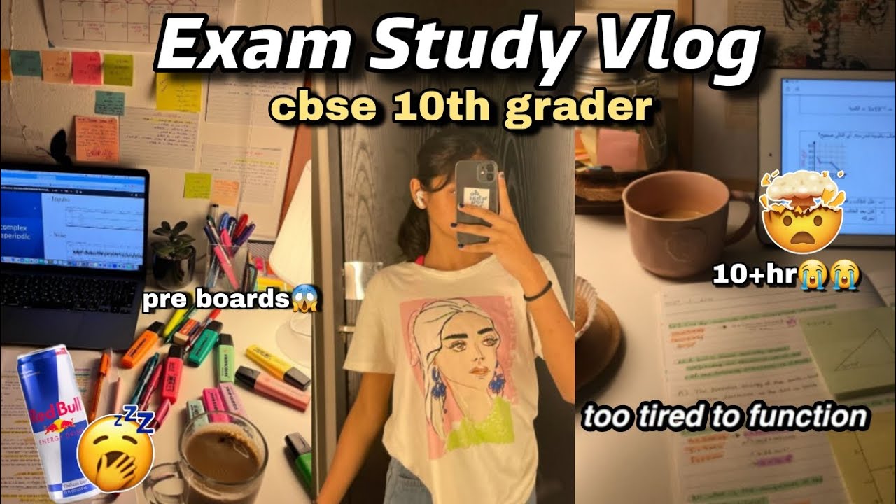 CBSE Class 10 Study Vlog 📚 ☕ | Pre Boards 2025 Preparation + 10 Hour ...