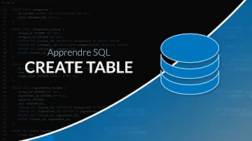 Comment creer un table SQL ?