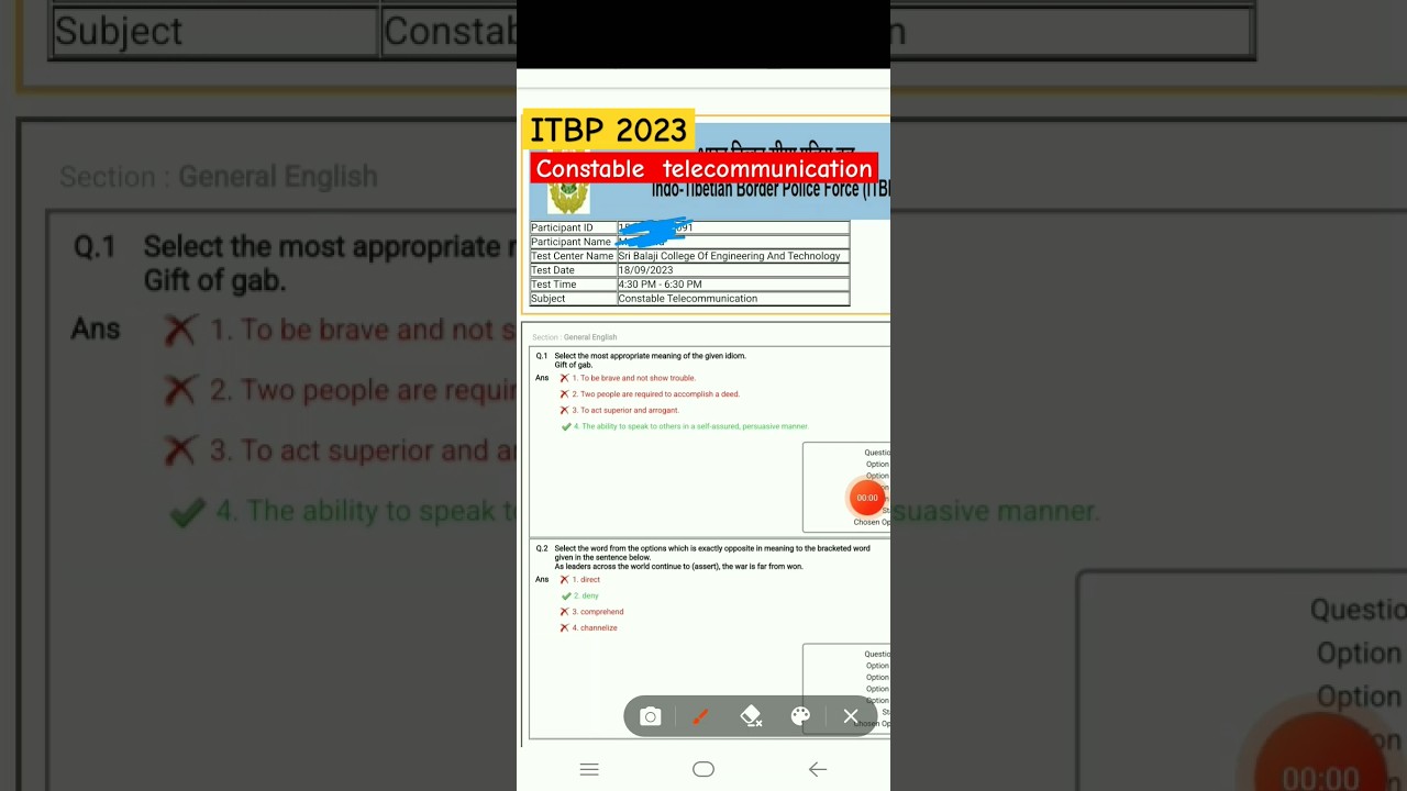 ITBP CONSTABLE Telecommunication Paper 2023 
