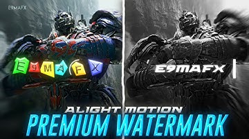 AE Style Watermark Preset for Alight Motion | Free Download