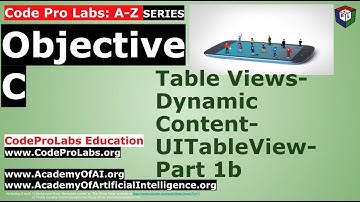 Objective C- Table Views- Dynamic Content- UITableView- Part 1b